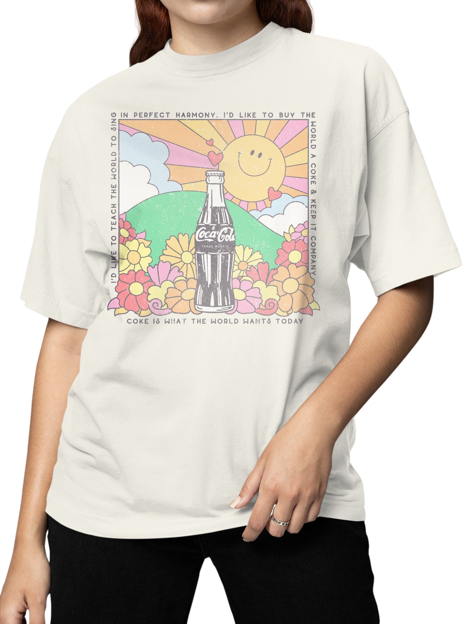 Officially Licensed Coca Cola Coca-Cola Harmony Sunshine Design Women's T-shirt
