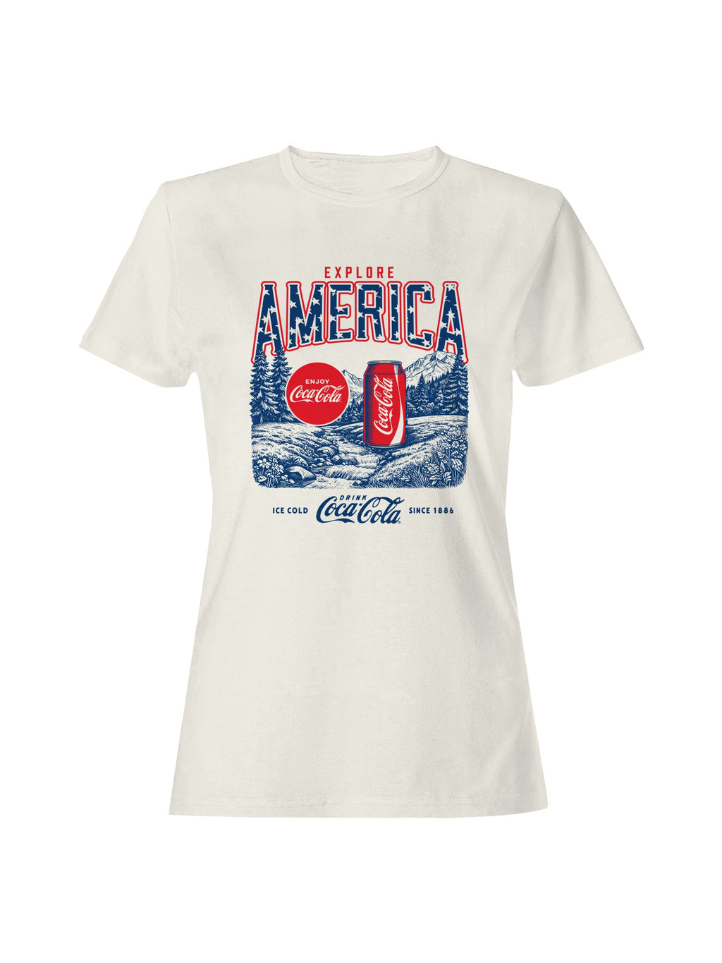 Officially Licensed Coca Cola Explore America Coca-Cola Adventure Women's T-shirt