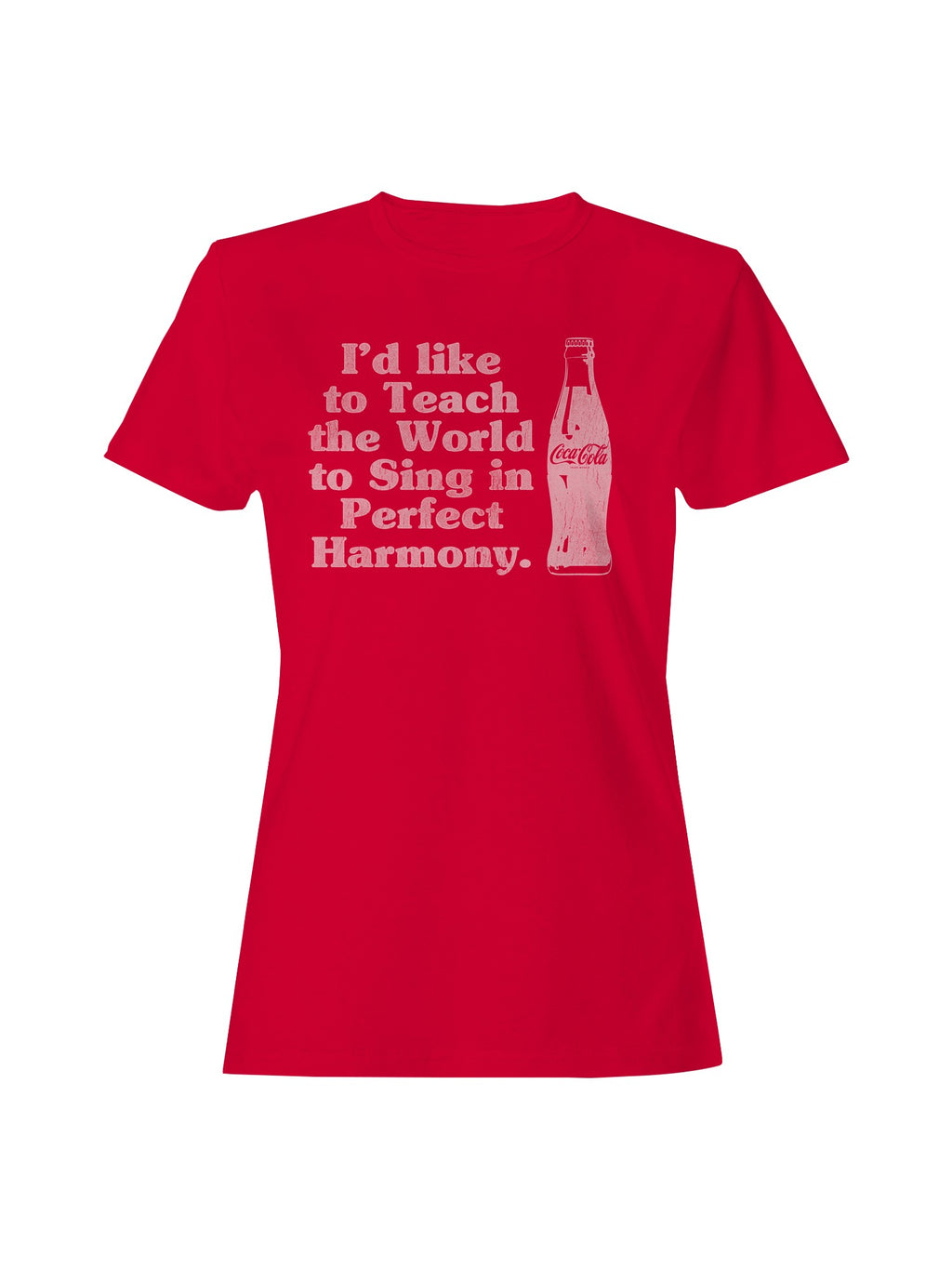 Officially Licensed Coca Cola Perfect Harmony Singing Design Women's T-shirt