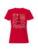 Officially Licensed Coca Cola Retro Coca-Cola Real Thing Art Women's T-shirt
