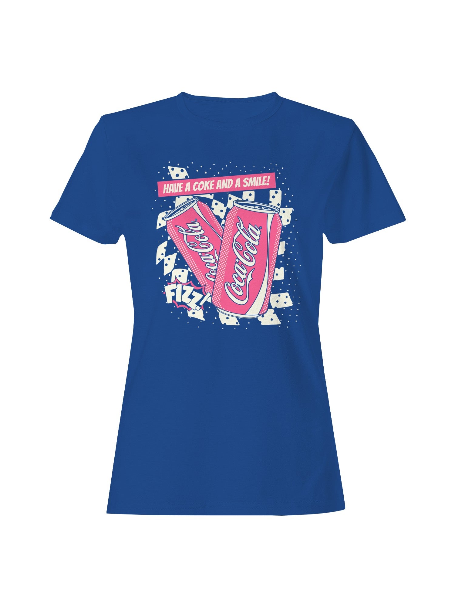 Officially Licensed Coca Cola Retro Pink Soda Pop Art Design Women's T-shirt