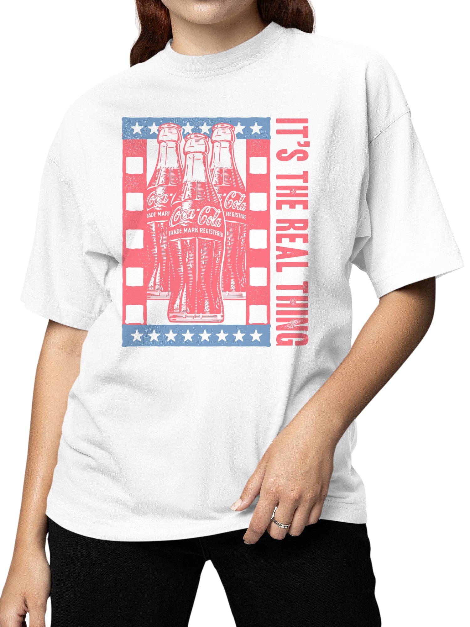 Officially Licensed Coca Cola Vintage Coca-Cola Bottles Design Women's T-shirt