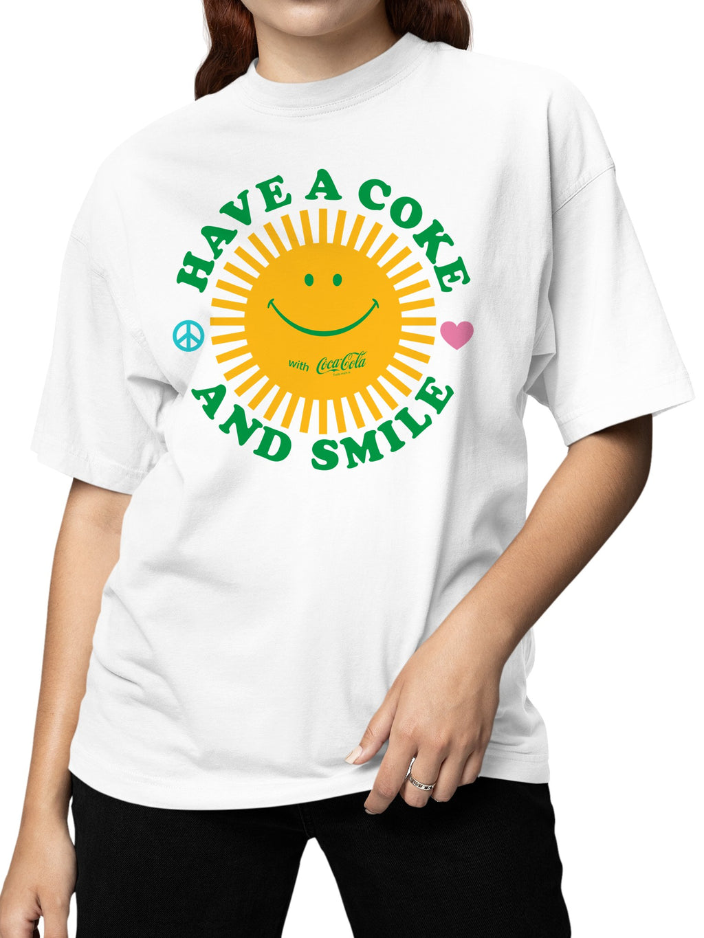 Officially Licensed Coca Cola Have a Coke and Smile Design Women's T-shirt