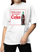 Officially Licensed Coca Cola I'd Like to Buy the World a Coke Women's T-shirt