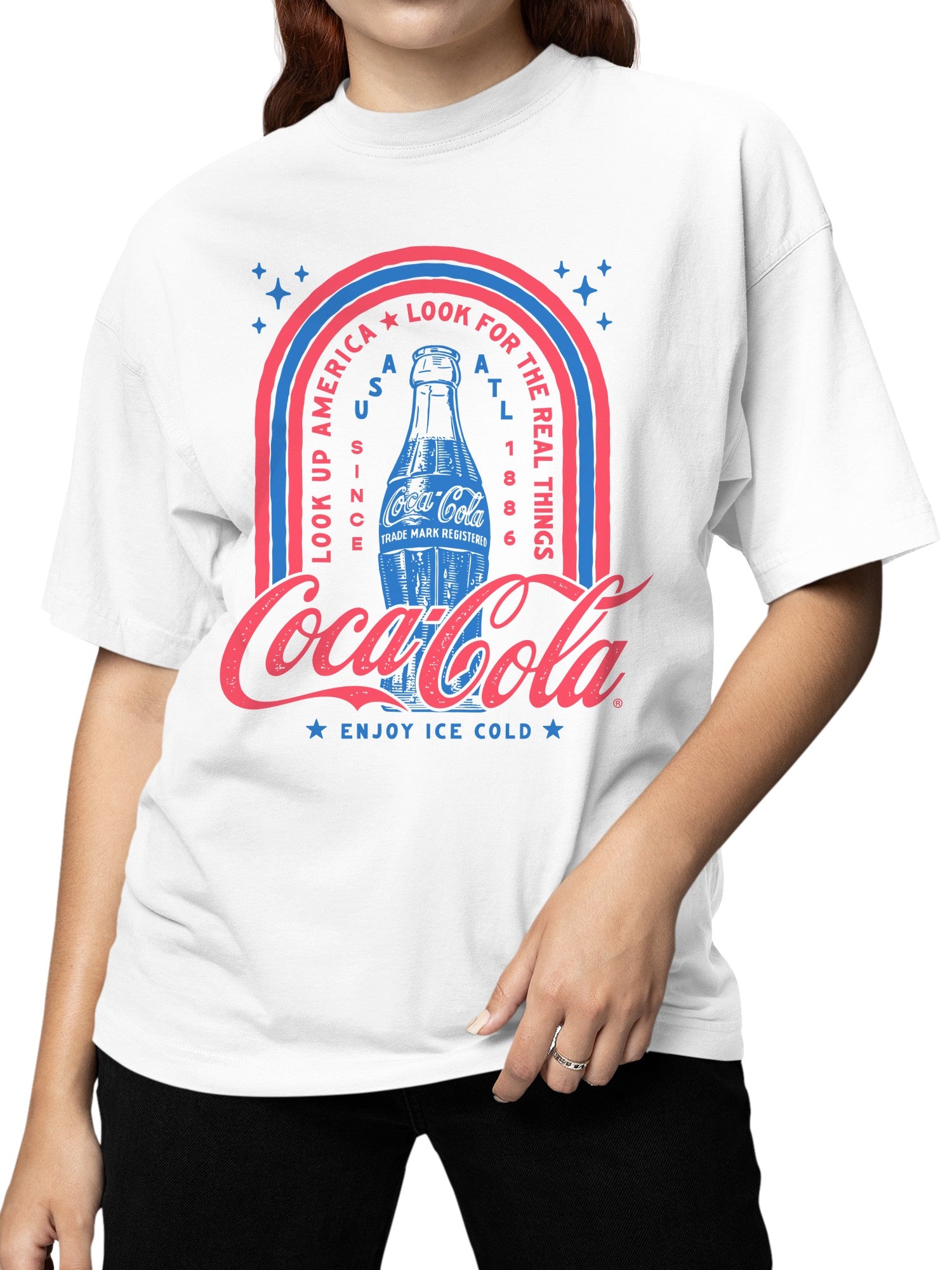 Officially Licensed Coca Cola Retro Coca-Cola Vintage Graphic Women's T-shirt