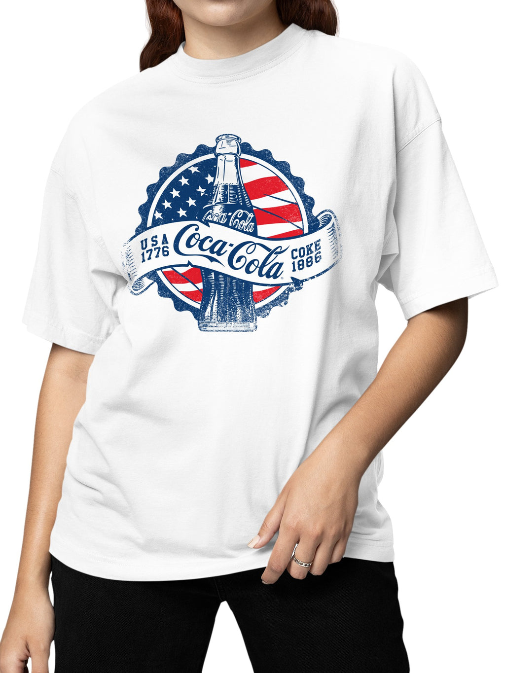 Officially Licensed Coca Cola Coca-Cola Vintage USA 1776 Design Women's T-shirt